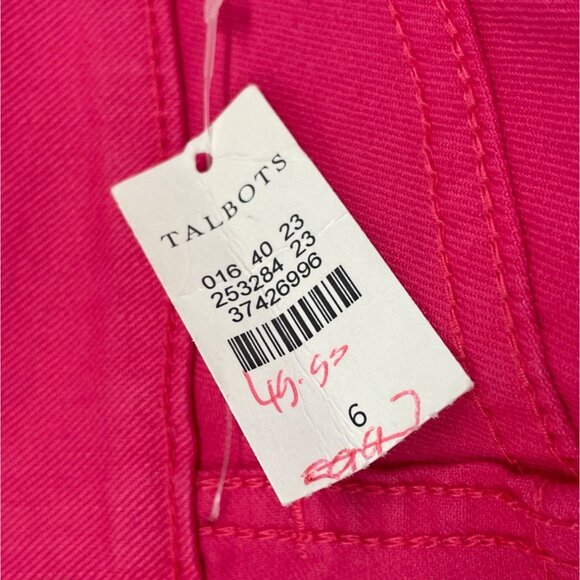 Talbots Womens Pink Mid-Rise Skinny Jeans Sz 6/28 - New - Picture 8 of 10